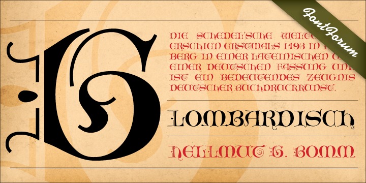 Schriftart HGB Lombardisch